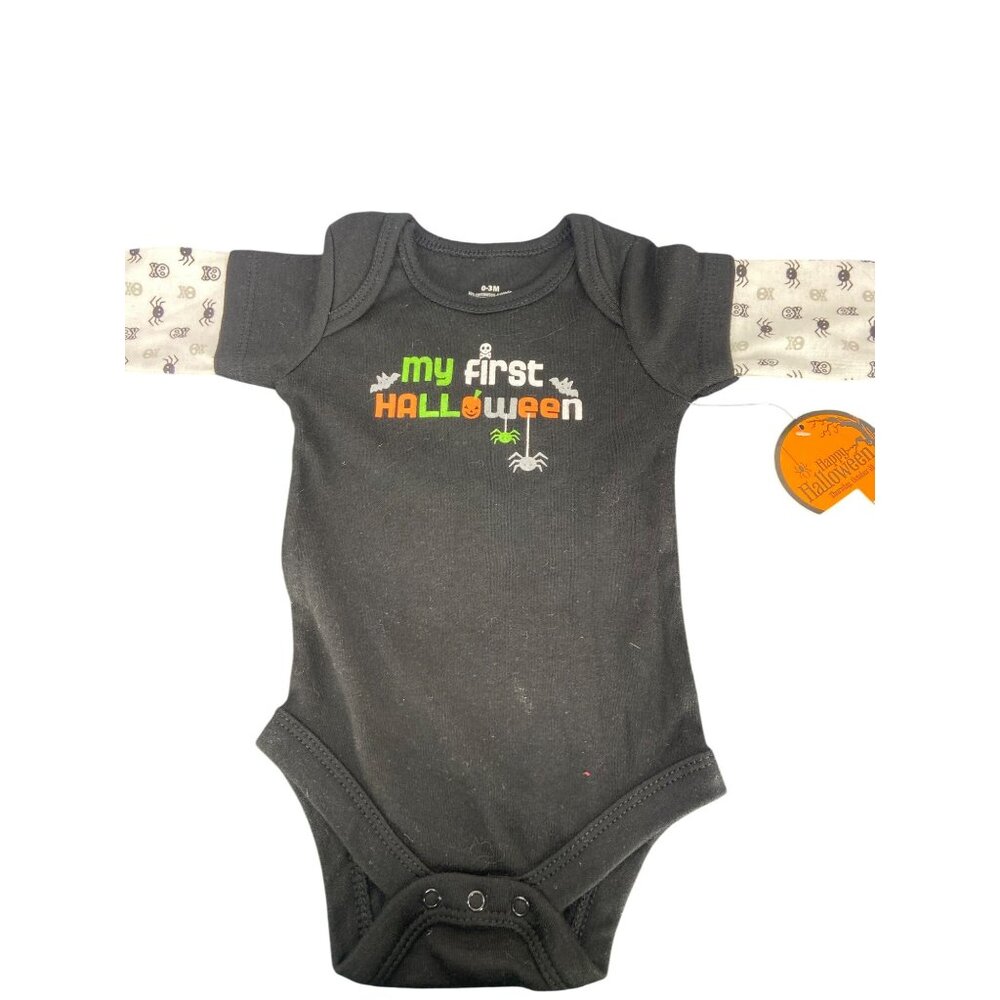 Baby Infant Boys‎ Girls One Piece LS Shirt Top Halloween Outfit NB 0 3 Mo NEW
